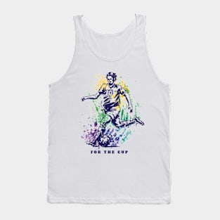 Colorful world cup soccer player Tank Top